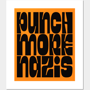 Punch More Nazis / Retro Style Type Design Posters and Art